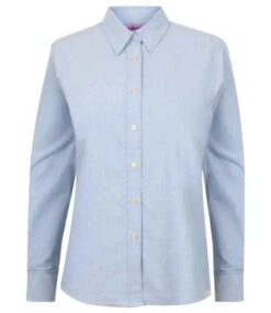 Deals Vivid Garb Store 15 Henbury Ladies Long Sleeve Classic Oxford Shirt